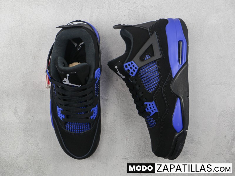 Nike Air Jordan 4 Retro Black Game Royal - Modo Zapatillas | zapatillas en descuento