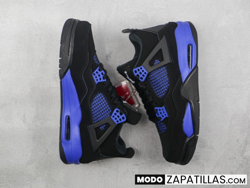 Nike Air Jordan 4 Retro Black Game Royal - Modo Zapatillas | zapatillas en descuento