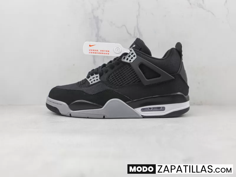 Nike Air Jordan 4 Retro Black Canvas - Modo Zapatillas | zapatillas en descuento 